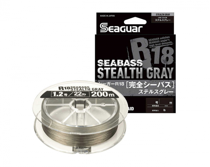Seaguar R18 Seabass PE X8 Stealth Gray i gruppen Övrigt / Fiskelinor / Flätlina hos Örebro Fiske & Outdoor AB (Seaguar R18 Seabass)